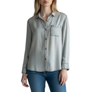 NWT Sunday Best Aritzia Montana blouse long sleeve button down soft rayon size S